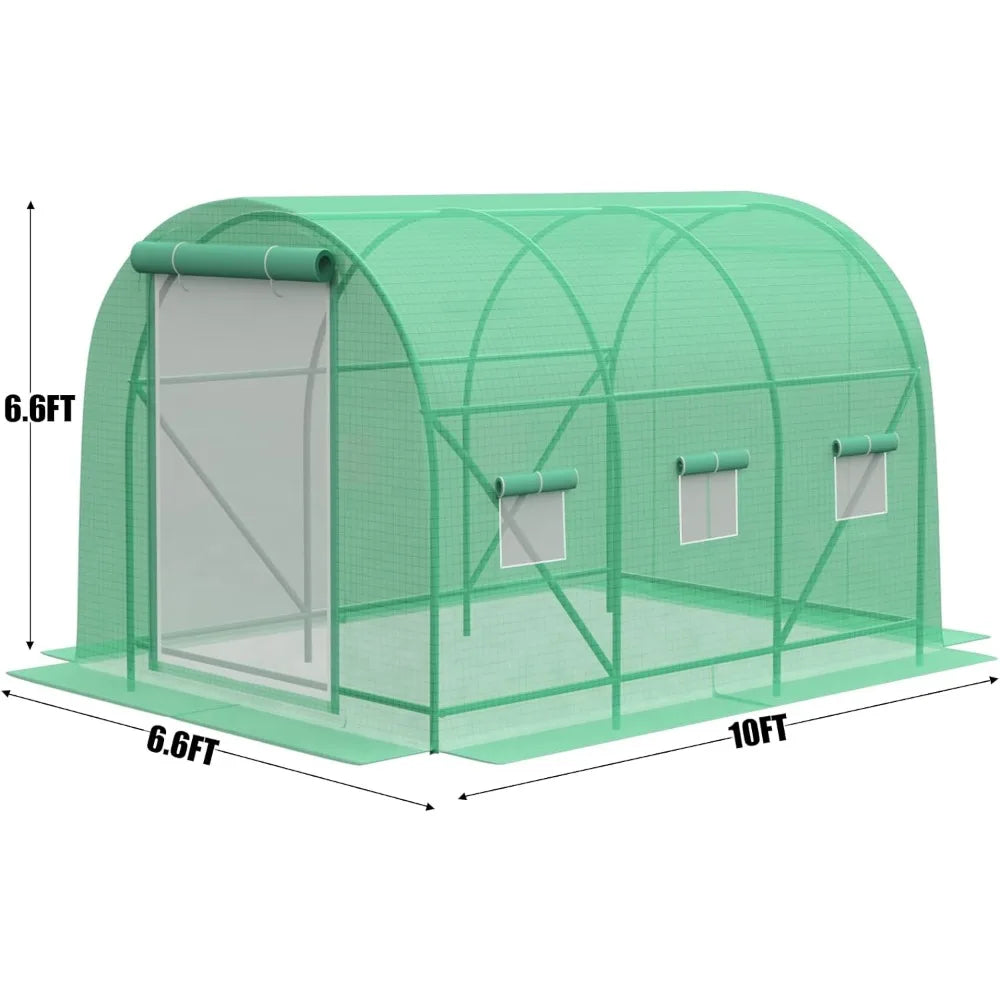 Greenhouse, Winter Heavy Duty, Large Walk in Tunnel, Portable for Plants, Reinforced Frame, Free Shipping
