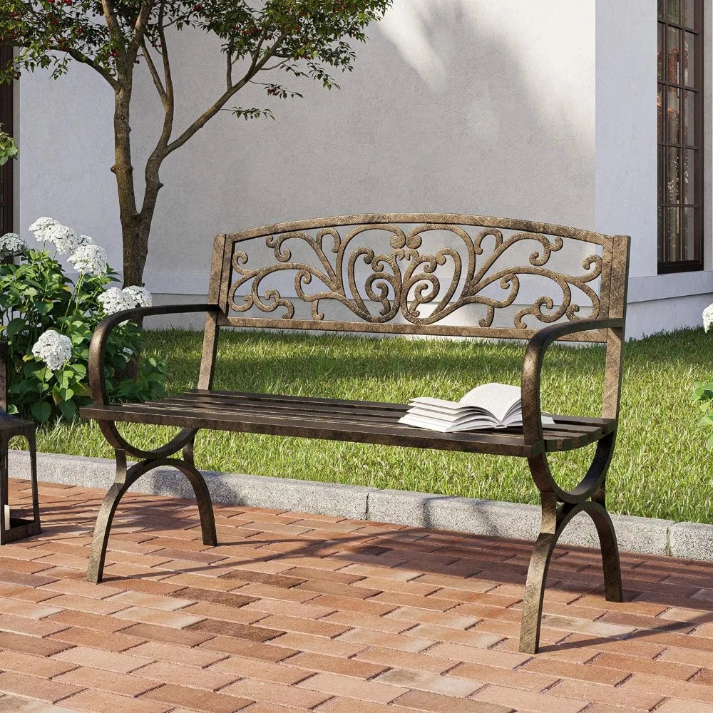 50 inch Cast Iron Metal Loveseat