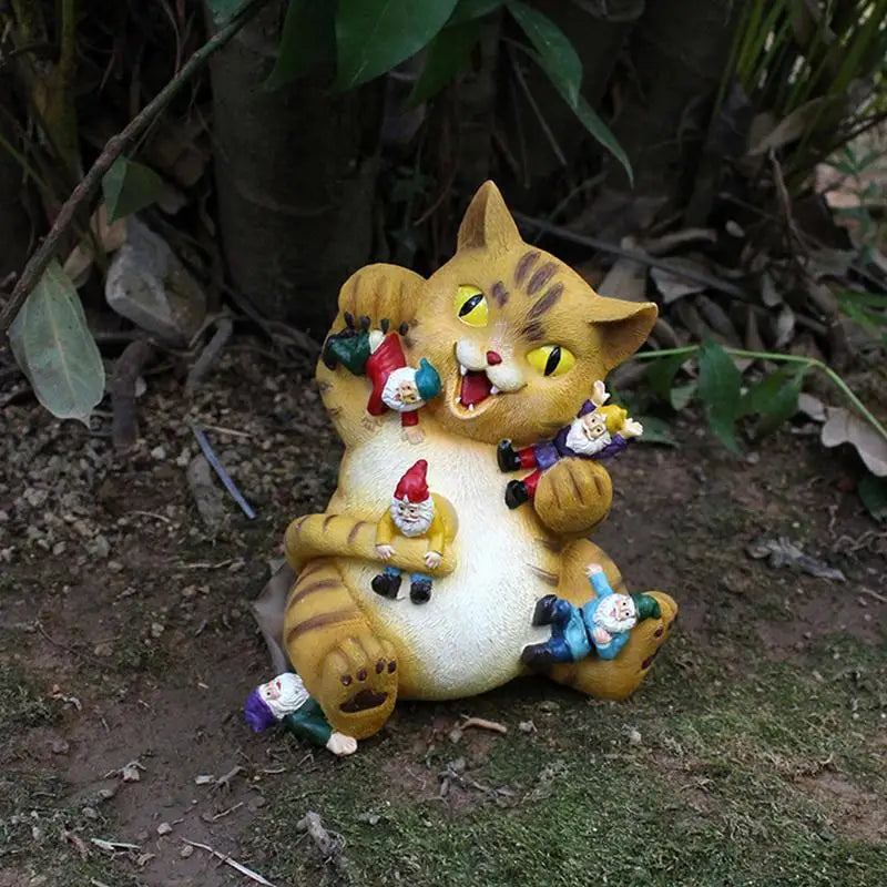 Cat Gnomes Garden Art