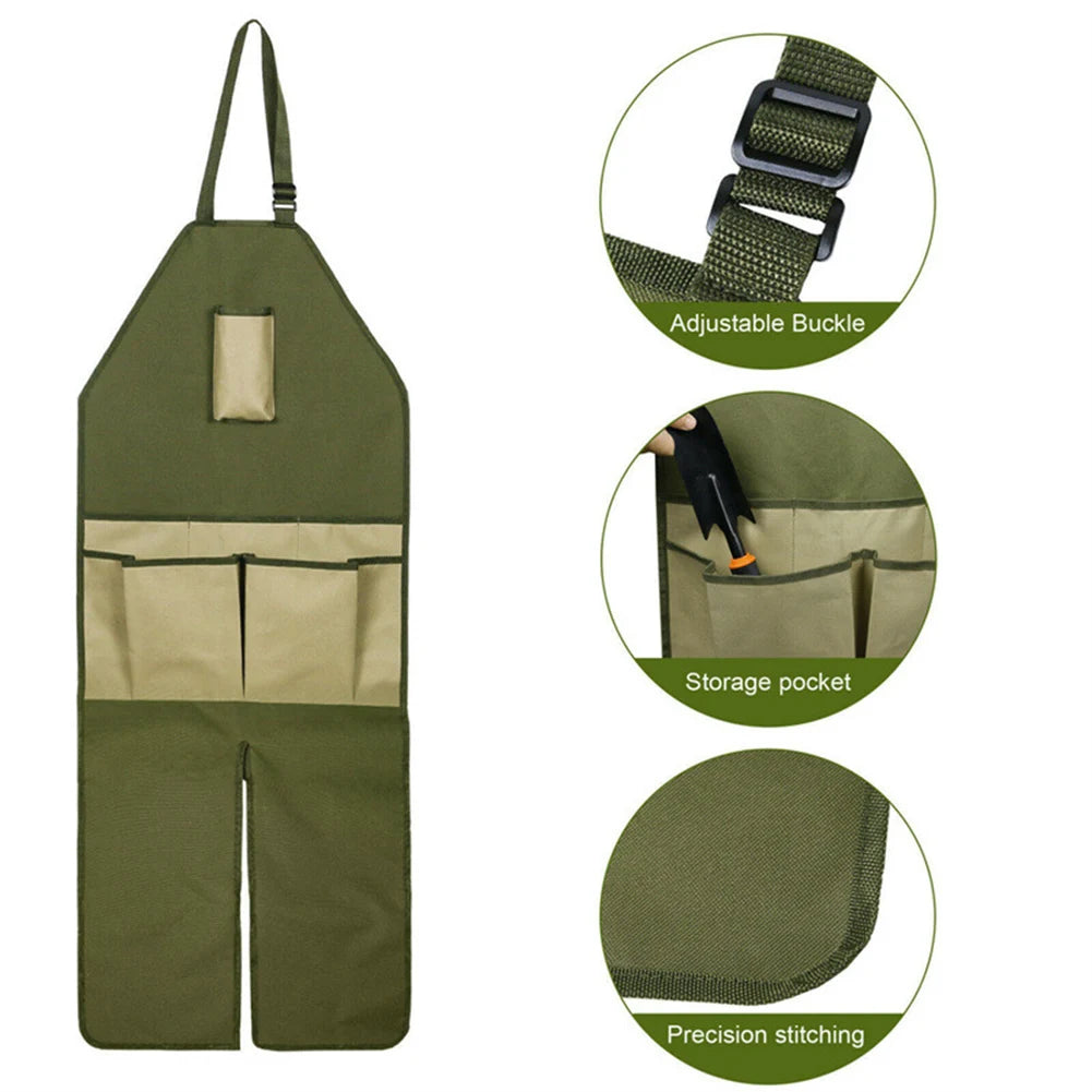 Oxford Apron, Wear-resistant, Multiple Pockets, Adjustable Apron Leg Protection