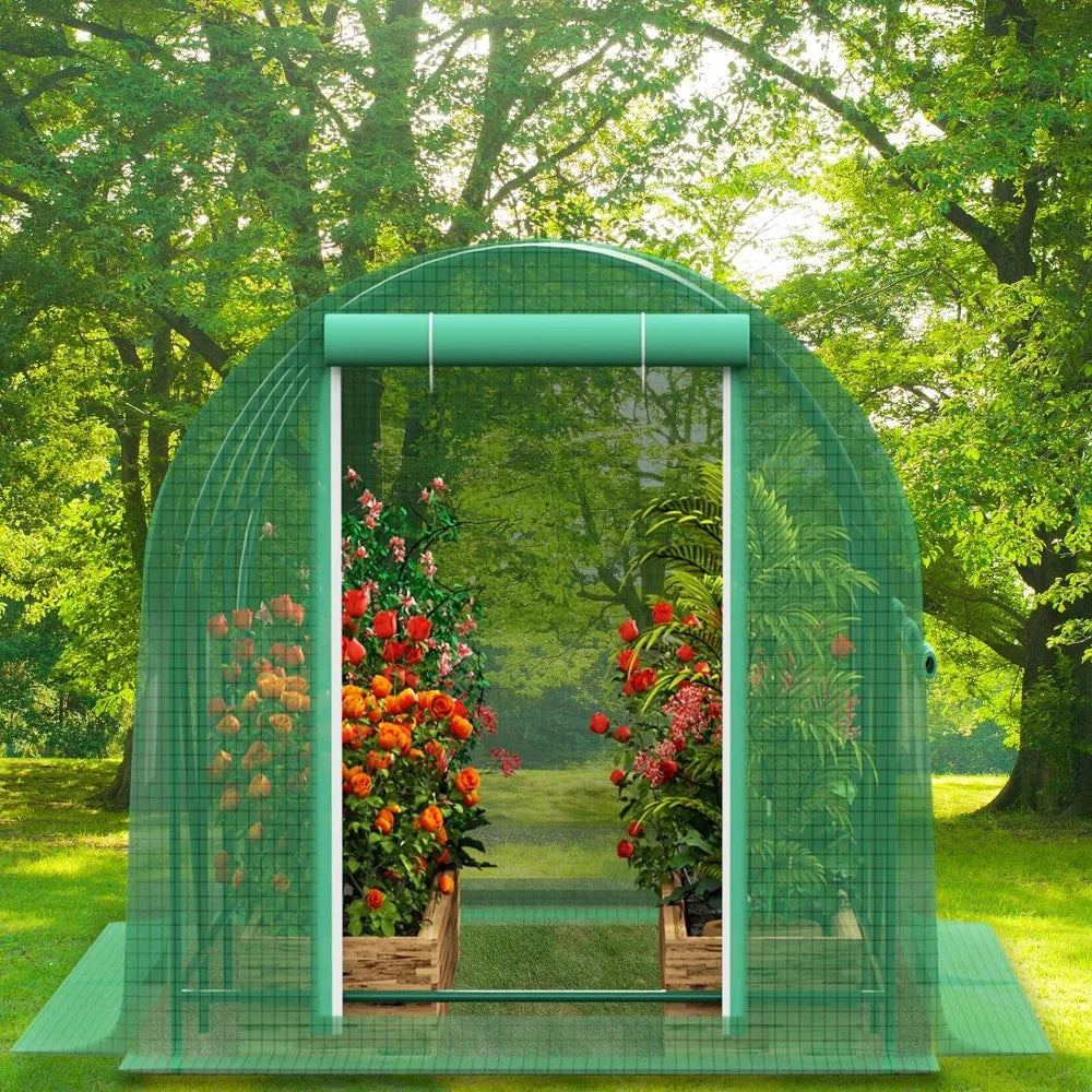 Greenhouse, Winter Heavy Duty, Large Walk in Tunnel, Portable for Plants, Reinforced Frame, Free Shipping