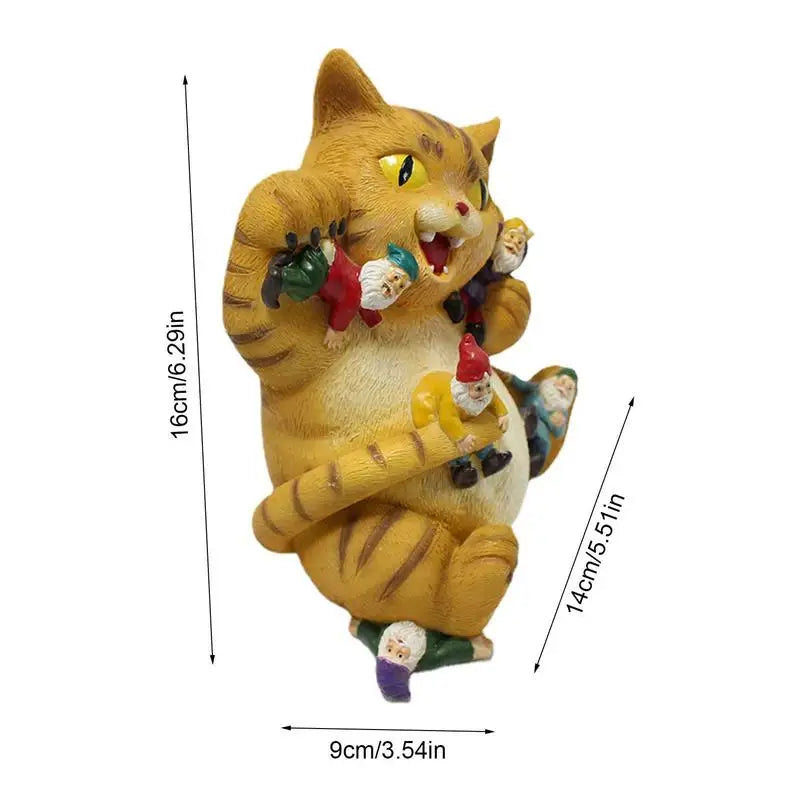 Cat Gnomes Garden Art Outdoor for Fall Winter Garden Decor Garden Gnome Statues Outdoor Decor Housewarming Garden Gift